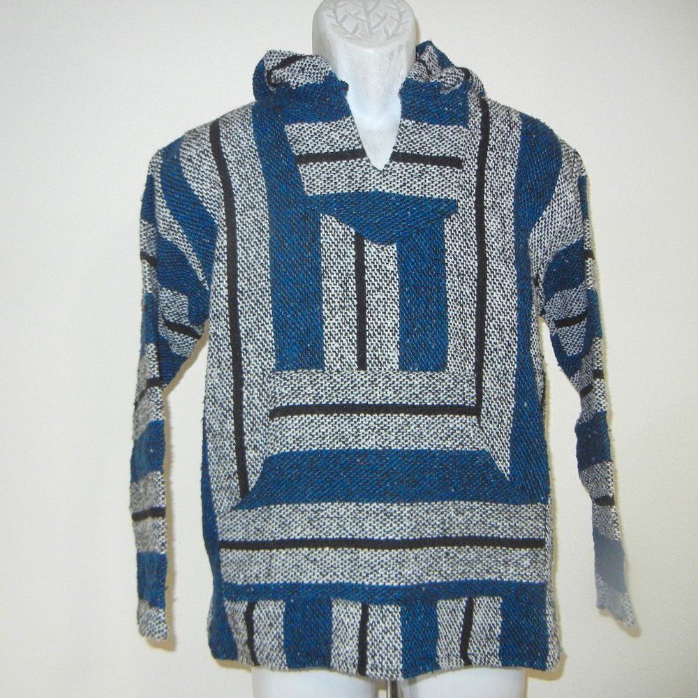Veracruz Mexican Baja Hoodie Pullover Jacket Men Size Small Hippie